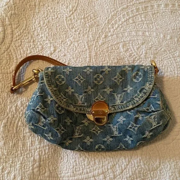 Louis Vuitton Mini Pleaty Monogram Denim Bag Mint - Picture 9 of 14